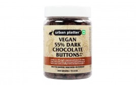 Urban Platter Vegan 55% Dark Chocolate Buttons  Plastic Jar  300 grams